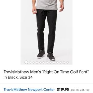 NWOT Travis Mathew Right On Time Golf Pants